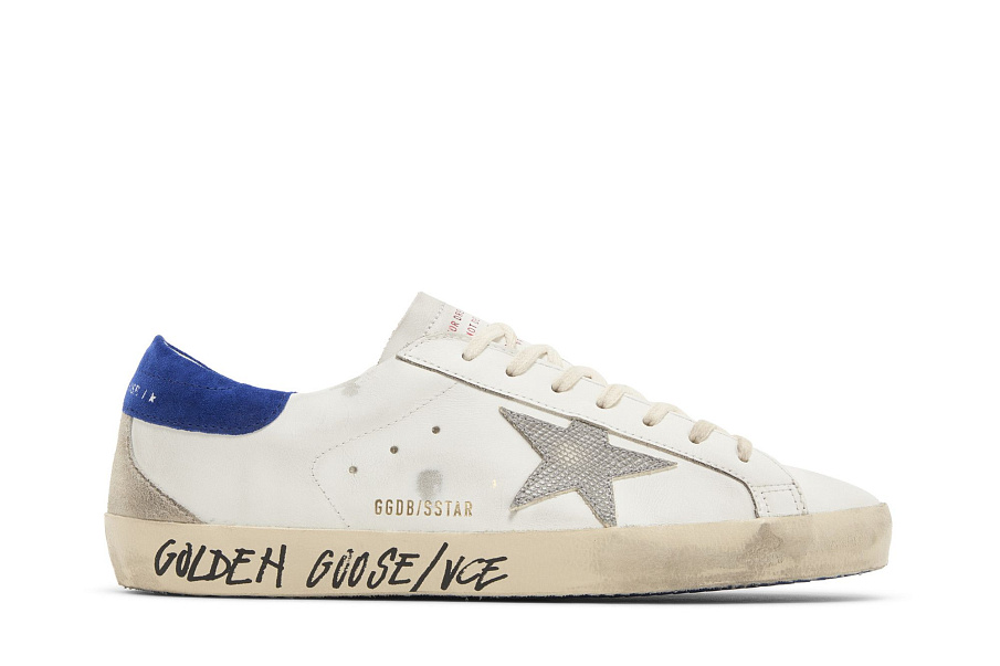 Фото № 2 с приближением к товару «‎Golden Goose Superstar Snakeskin - White Blue»