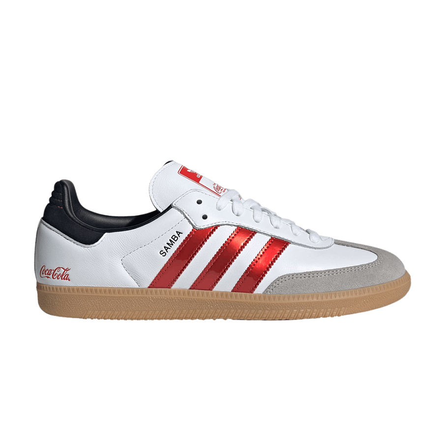 Фото № 1 с приближением к товару «‎Coca-Cola x adidas Samba White Red (KH6879)»