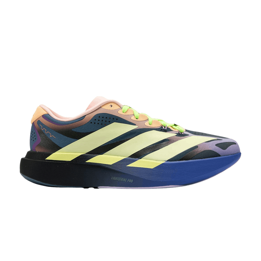 Фото № 1 с приближением к товару «‎The Whitaker Group x adidas Adizero Evo SL EXO Do Not Duplicate: Neon Lights Blue (KH6094)»