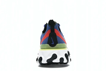 Nike React Element 55 Game Royal Dynamic Yellow Habanero Red - 4