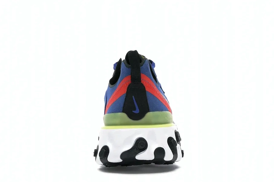 Фото № 4 с приближением к товару «‎Nike React Element 55 Game Royal Dynamic Yellow Habanero Red»