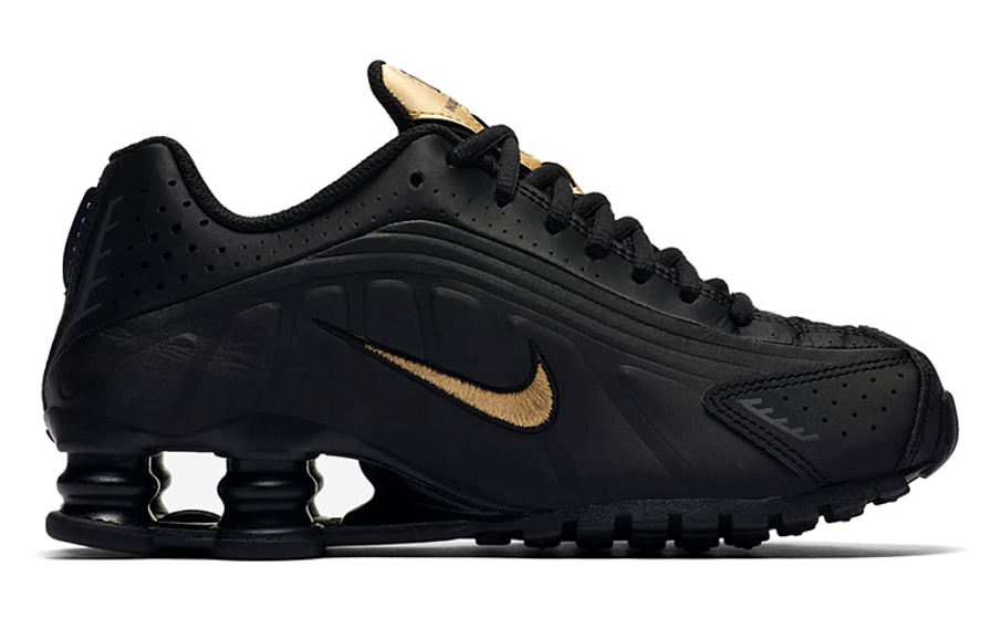 Фото № 2 с приближением к товару «‎Nike Shox R4 GS 'Black Metallic Gold'»