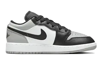 Nike Air Jordan 1 Low (GS) Vintage basketball shoes Shadow Toe Light Smoke GreyBlackWhite - 3