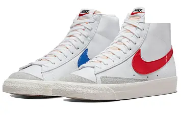 Nike Blazer Mid '77 Vintage Sneakers WhiteRedBlue - 3