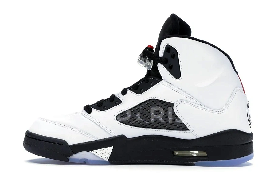 Фото № 5 с приближением к товару «‎Jordan 5 Retro Paris Saint-Germain White (F&F)»