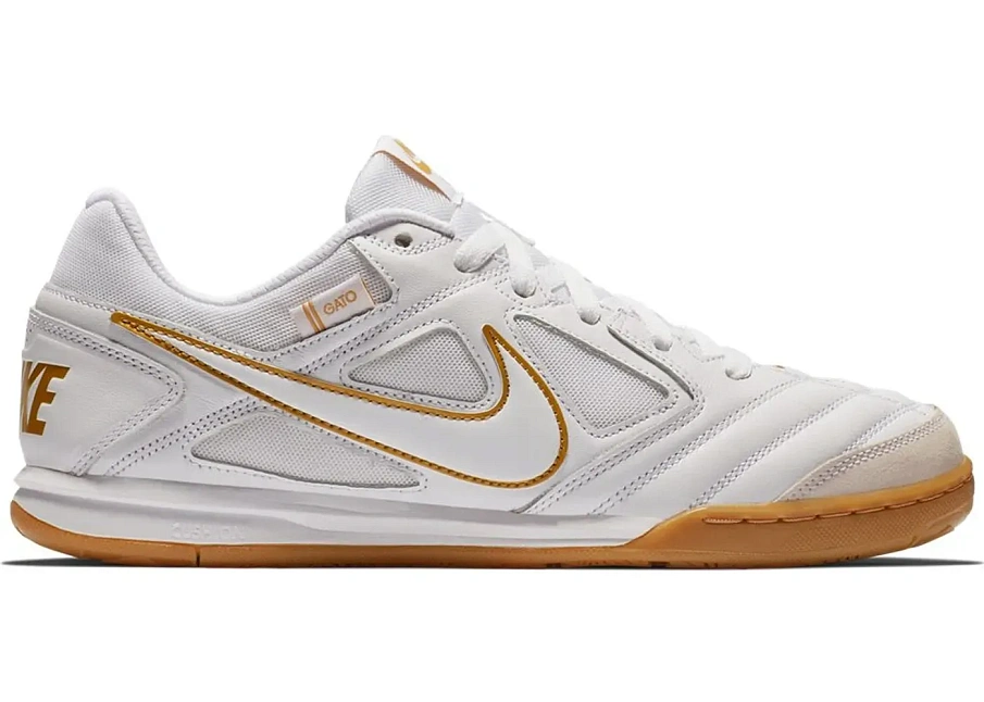 Фото № 1 с приближением к товару «‎Nike SB Gato White Metallic Gold»