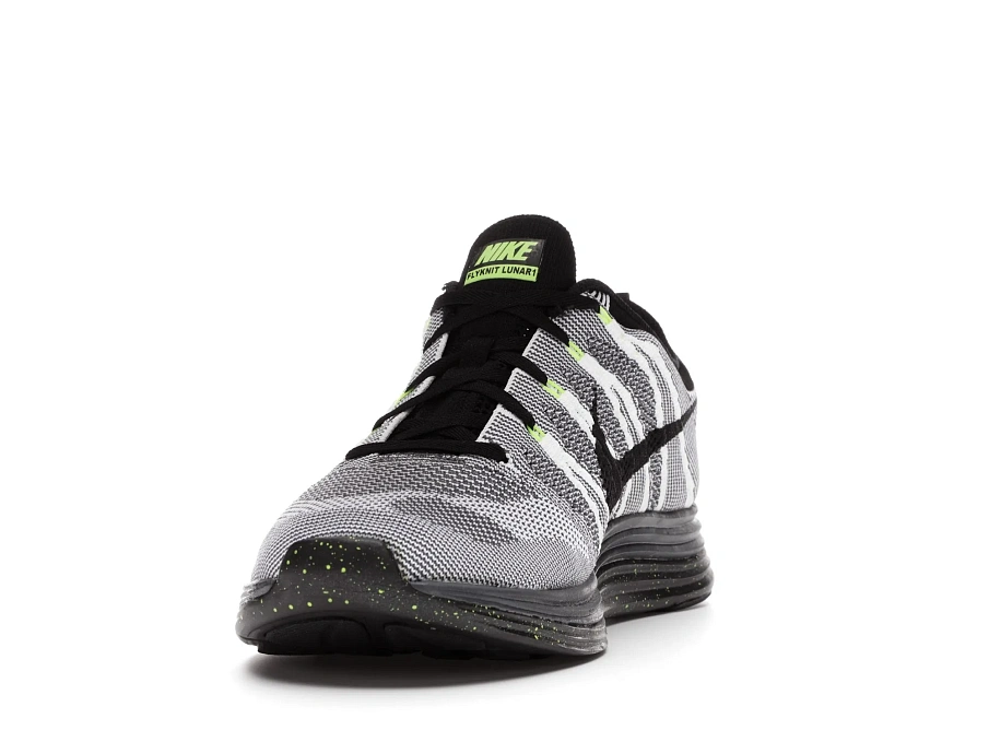 Фото № 2 с приближением к товару «‎Nike Flyknit Lunar1+ White Black Volt»
