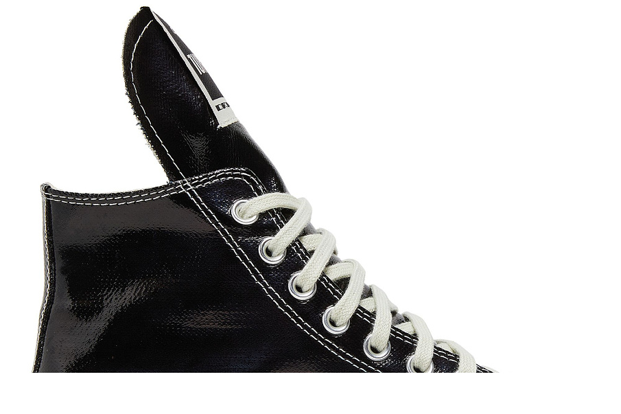 Фото № 3 с приближением к товару «‎Rick Owens x Converse TURBODRK Chuck 70 High Black Lacquer»