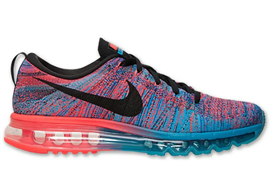 Фото № 1 с приближением к товару «‎Nike Flyknit Max Blue Lagoon Bright Crimson»