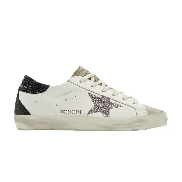 Golden Goose Women's Superstar White Mauve Pink Glitter - 1