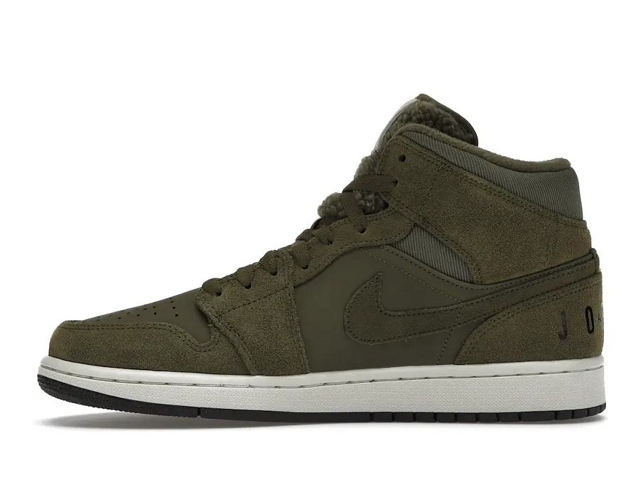 Фото № 3 с приближением к товару «‎Jordan 1 Mid Olive Canvas (2018)»