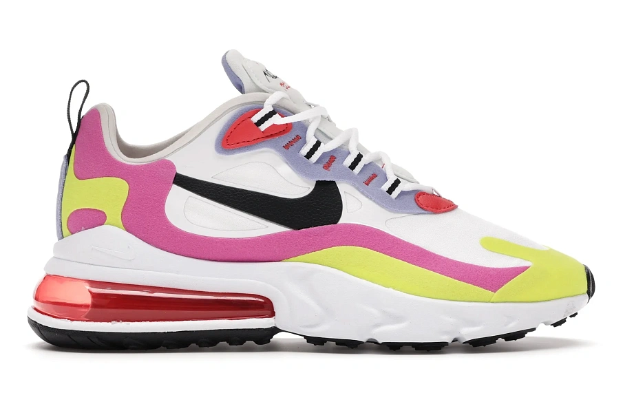 Фото № 1 с приближением к товару «‎Nike Air Max 270 React White Pink Yellow »