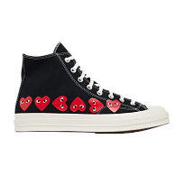 Фото № 1 с приближением к товару «‎Comme des Garçons PLAY x Converse Chuck 70 High Multi Heart - Black»