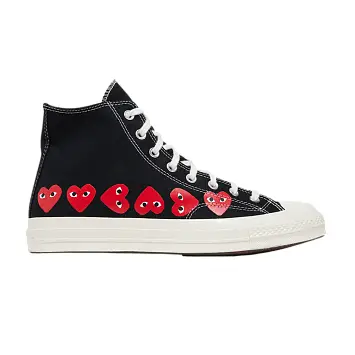 Comme des Garçons PLAY x Converse Chuck 70 High Multi Heart - Black - 1