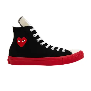 Comme des Garçons Play x Converse Chuck Taylor All Star High Black Red - 1