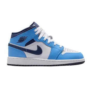 Air Jordan 1 Mid GS University Blue Midnight Navy - 1