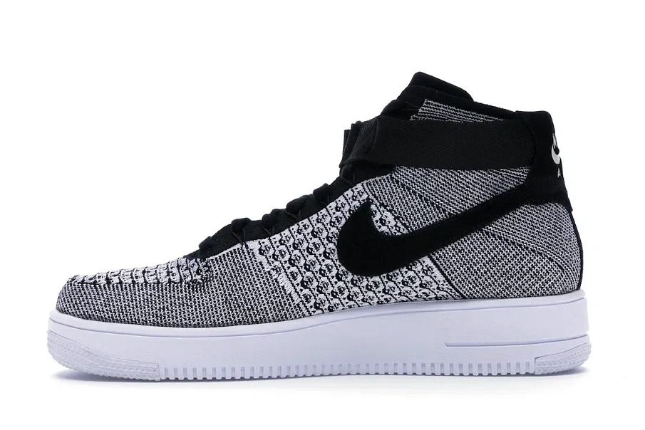 Фото № 3 с приближением к товару «‎Nike Af1 Ultra Flyknit Mid Black/Black-White»