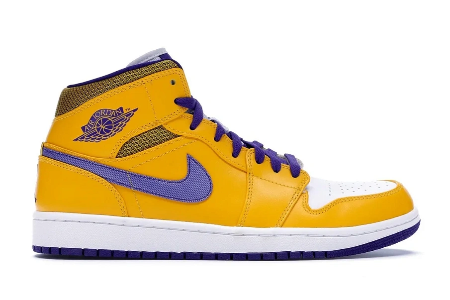 Фото № 1 с приближением к товару «‎Jordan 1 Mid Lakers»