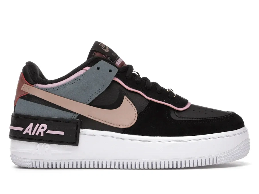 Фото № 1 с приближением к товару «‎Nike Air Force 1 Low Shadow Black Light Arctic Pink Claystone Red »