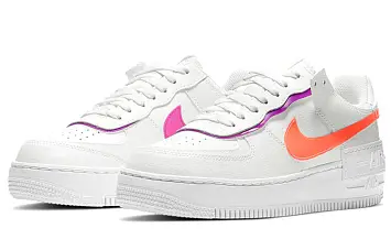 Nike Air Force 1 Shadow Swoosh WhiteOrangePink - 4