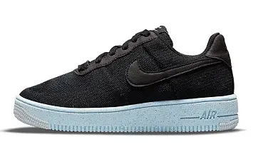 Nike Air Force 1 Crater Flyknit GS 'Black Chambray Blue' (DH3375-001) - 1