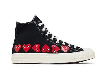 Comme des Garçons PLAY x Converse Chuck 70 High Multi Heart - Black - 2