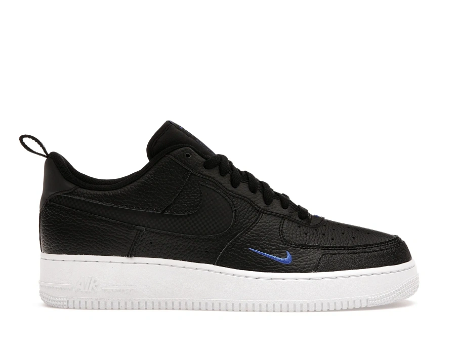 Фото № 1 с приближением к товару «‎Nike Air Force 1 Low Cut Out Reflective Swoosh Black Blue»