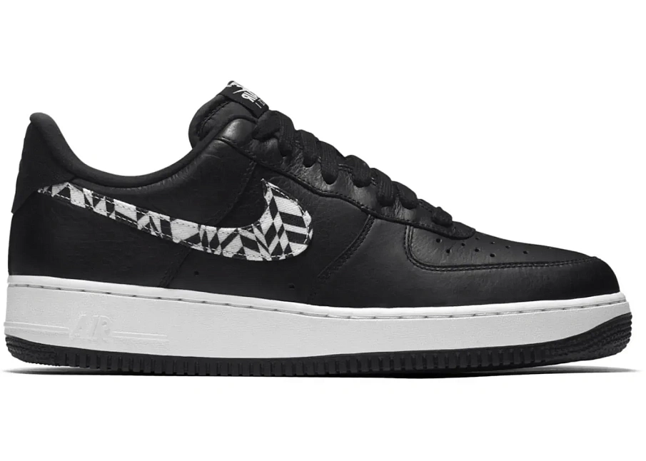 Фото № 1 с приближением к товару «‎Nike Air Force 1 Low Black Pattern Swoosh»