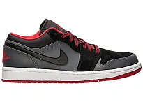 Фото № 1 с приближением к товару «‎Jordan 1 Low Black Dark Grey Gym Red»