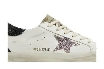 Golden Goose Women's Superstar White Mauve Pink Glitter - 3