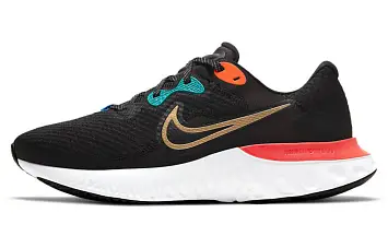 Nike Renew Run 2 Shoes BlackGoldenOrange - 1