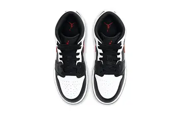 Nike Air Jordan 1 Mid (GS) BlackWhiteRed - 5