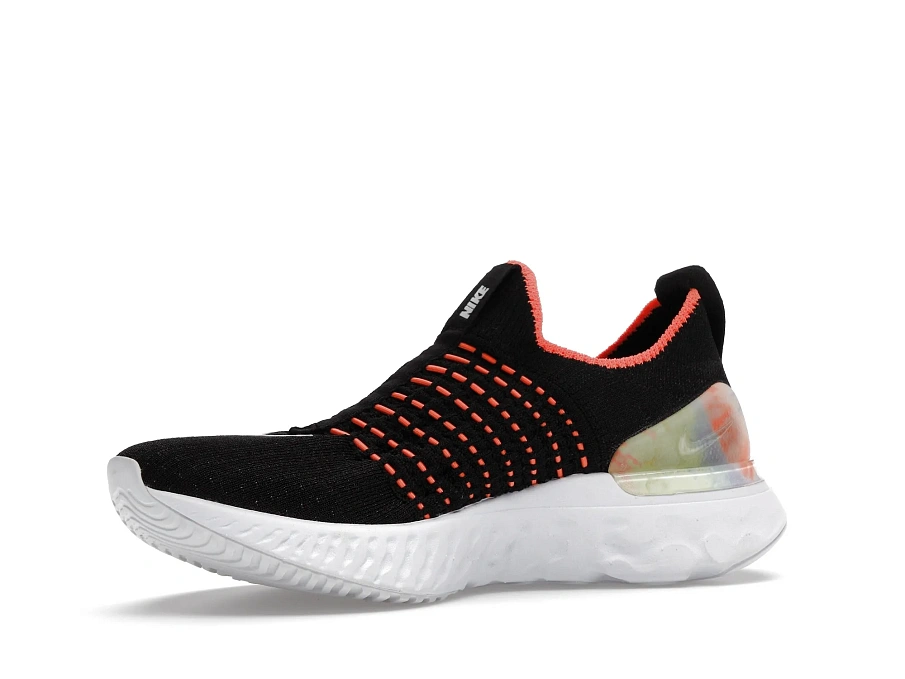 Фото № 2 с приближением к товару «‎Nike React Phantom Run Flyknit Premium Black Bright Mango »