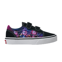 Фото № 1 с приближением к товару «‎K-Pop Demon Hunters x Vans Old Skool Little Kid Black Purple»