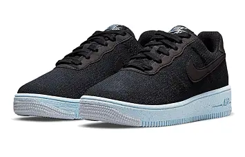 Nike Air Force 1 Crater Flyknit GS 'Black Chambray Blue' (DH3375-001) - 4
