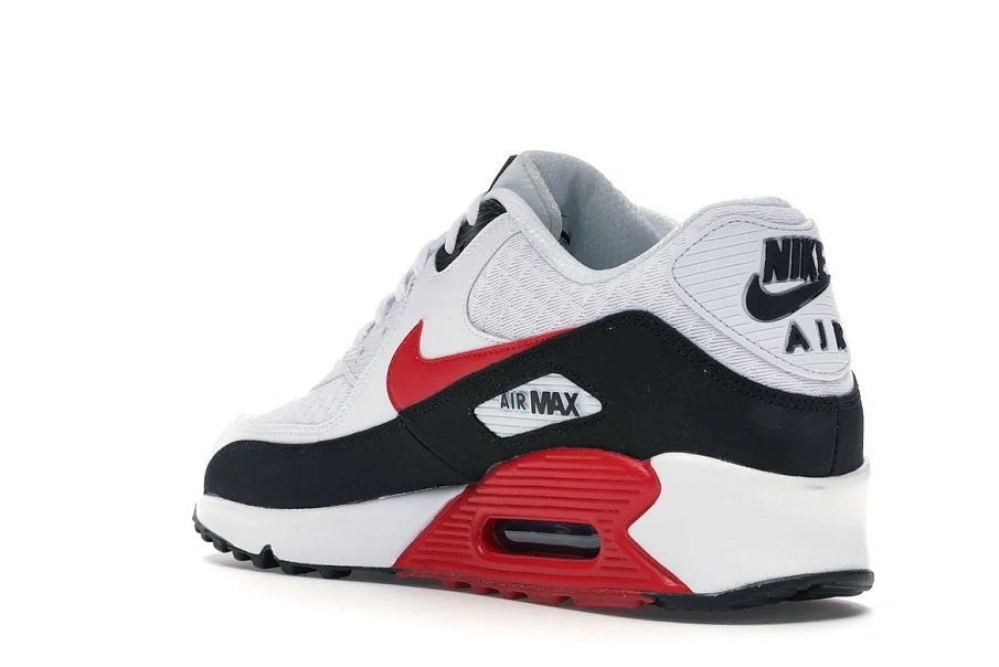 Фото № 5 с приближением к товару «‎Nike Air Max 90 White University Red Black»