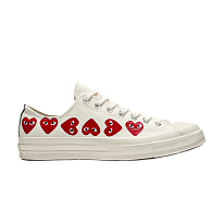 Фото № 1 с приближением к товару «‎Comme des Garçons Play x Converse Chuck 70 Low Top Multi Heart»