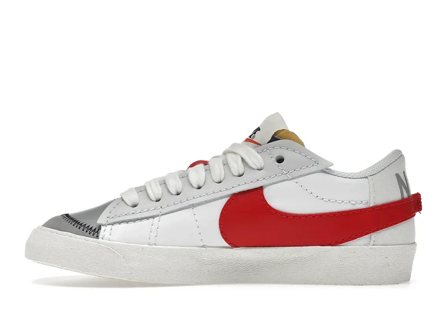 Фото № 3 с приближением к товару «‎Nike Blazer Low 77 Jumbo White Photon Dust Light Smoke Grey University Red»
