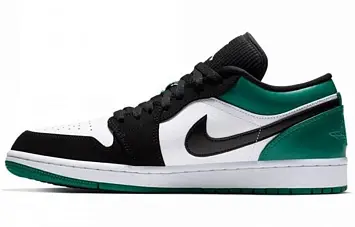 Air Jordan 1 Low White Black Mystic Green - 1