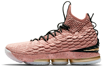  Nike Lebron 15 Basketball shoes Rust PinkMetallic GoldBlack - 1