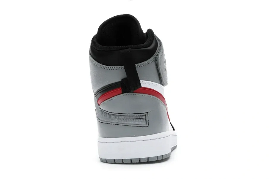 Фото № 4 с приближением к товару «‎Jordan 1 High FlyEase Black Particle Grey Gym Red»