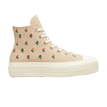 Converse Women's Chuck Taylor All Star Lift Platform High Embroidered Roses - 1