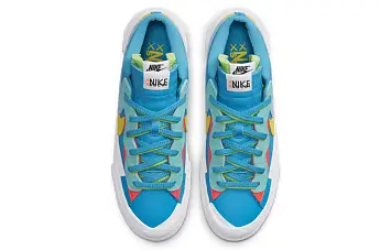 Kaws X Sacai X Nike Blazer Low Skate Shoes Neptune Blue - 6