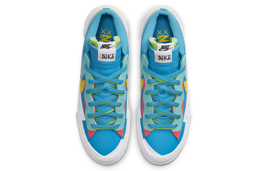 Фото № 4 с приближением к товару «‎Kaws X Sacai X Nike Blazer Low Skate Shoes Neptune Blue»