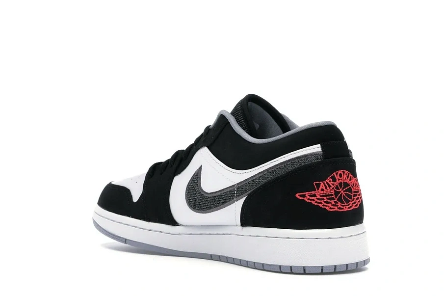 Фото № 5 с приближением к товару «‎Jordan 1 Low Black White Wolf Grey Infrared 23»