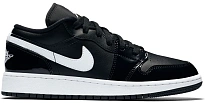 Фото № 1 с приближением к товару «‎Jordan 1 Low Black Patent White »