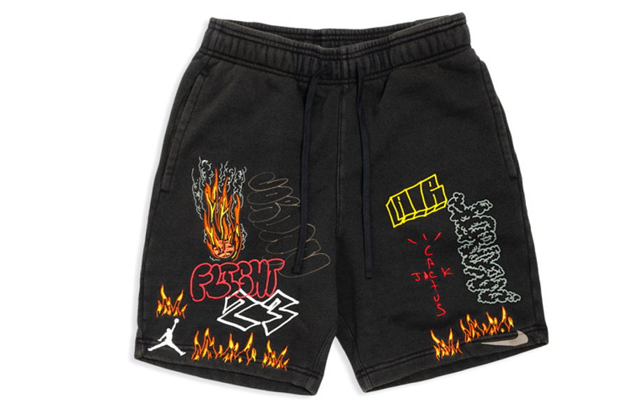 Фото № 1 с приближением к товару «‎Air Jordan X Travis Scott Srt Fleece Short Black»