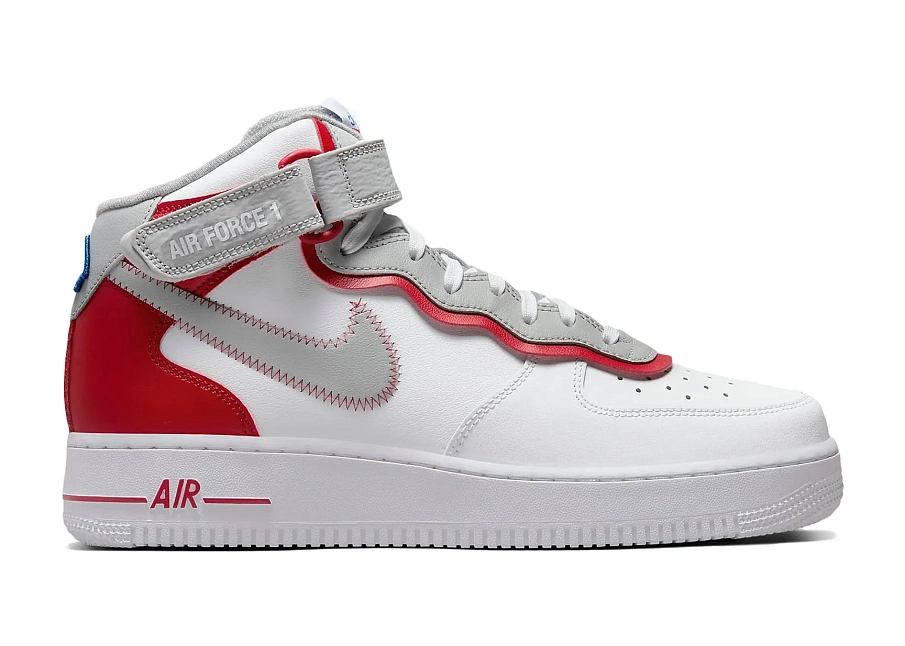 Фото № 1 с приближением к товару «‎Nike Air Force 1 Mid Athletic Club White Gym Red»