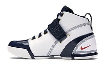 Фото № 6 с приближением к товару «‎Nike LeBron 5 White Navy Metallic Gold»