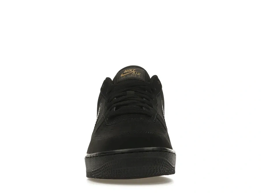 Фото № 2 с приближением к товару «‎Nike Air Force 1 Low Nubuck Black Metallic Gold (2021)»